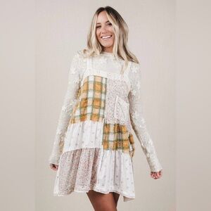 POL Patchwork Mini Dress